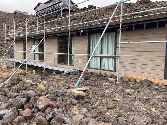 recladding the hut
